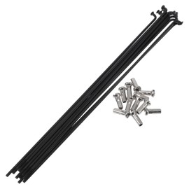 A ABSOPRO Bicycle Spokes 14G 171 mm Length Bicycle Wheel Spokes 304 Stainless Steel Black 1 Set
