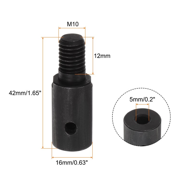 sourcing map Angle Grinder Motor Shaft Coupler M10 5 mm
