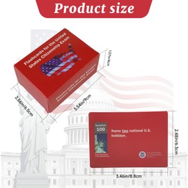 US Civics Test Flash Cards 2025, US Citizenship Flash Cards - Bilingual Spanish English, tarjetas para la ciudadania 2025 de las 100 preguntas, tarjetas para estudiar la ciudadanía (red, 4.3inch)
