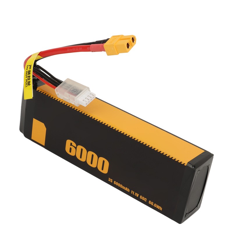 3S Lipo Battery 60C 11.1V 6000mah Impact Resistant Long Life