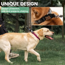 ANDA No Slip Martingale Dog Collar with Quick-Release Buckle - Soft and Durable, Adjustable Anti-Escape Design, Perfect for Training and Walking - Ideal for Medium, and Large Dogs (Burgundy, Large)