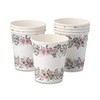ECOFIESTA 8X Paper Cups Birthday 8 oz Roses & Eucalyptus