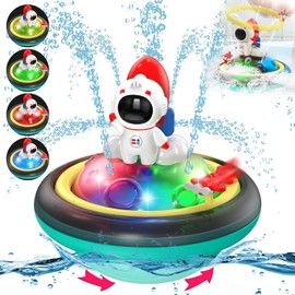 Juguetes para El Baño pequeños,Espacio Juguetes de Agua para niños,Juguetes para Bebe,Juguetes sensoriales con función de luz,Regalo para Niños Niñas,Apto para Ducha, Piscina, Bañera