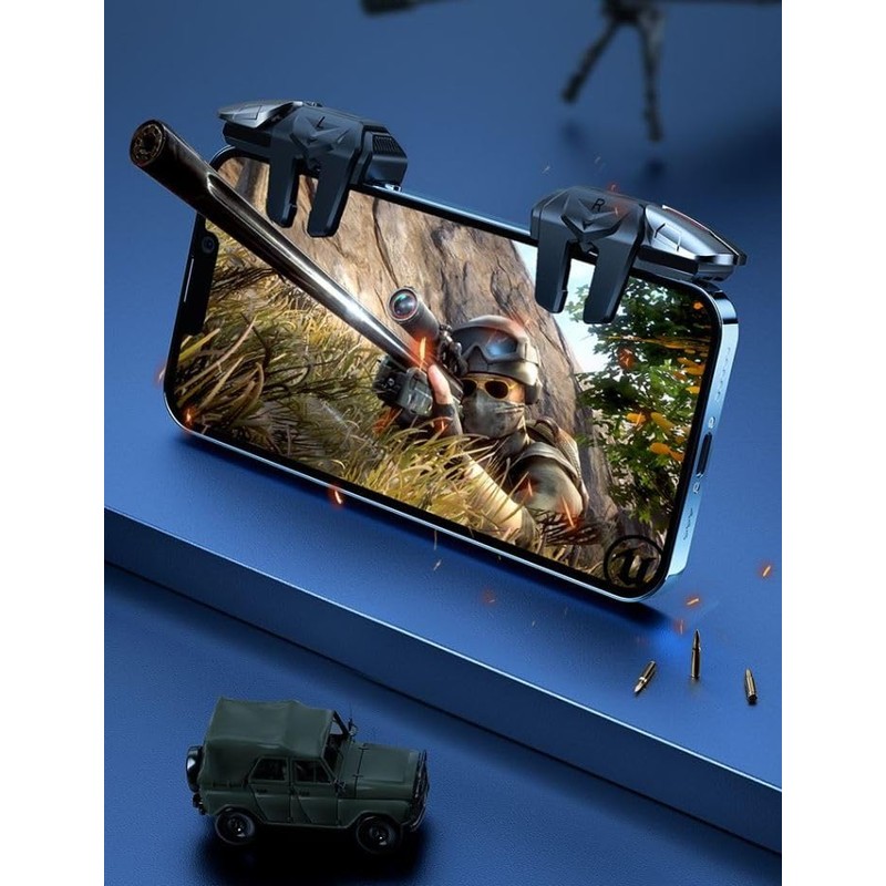 LTG コントローラー スマホ 高速射撃 コントローラ 動画 スマホ アイフォン ゲーム 2本指