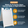 Deluxe Signicade A-Frame Sidewalk Curb Sign with Quick-Change System, White