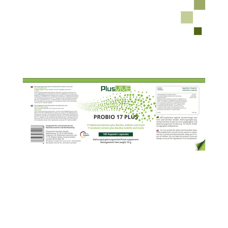 PlusVive Probio 17 Plus Capsules High Dose I 1 x