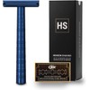 HENSON SHAVING AL13 Shaver MEDIUM (Steel BLUE) with 5 Replacement