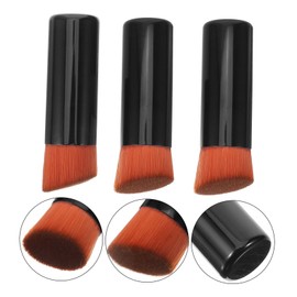 WOONEKY Luxury Soft Makeup Brushes 3-in-1 Foundation Blush Brush Black Portable for Travel