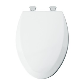 Mayfair 146EC 000 Molded Wood Toilet Seat with Lift-Off Hinges, Elongated, White