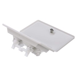 Whale RT2658 Swim ‘n’ Rinse Transom Shower, Hot and Cold Water, Lockable Hinged Cover, White ABS Housing, 7-Foot Hose