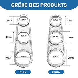 Aerator Mounting Key, Tap Strainer Keys, 6 Sizes Universal Aerator Service Key, Tap Aerator Removal Tool, Water Tap Descaler Attachment Metal