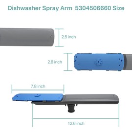 Dishwasher Spray Arm Assembly 5304506660 Replacement for Frigidaire Dishwasher Lower Wash Arm Replaces DGBD2438PF0A, DGBD2438PF1A DGBD2438PF4A, DGBD2438PF5A with Drain Filter 154252701