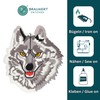 Big Wolf Back Patch Grey - 20.2 x 22.5 cm