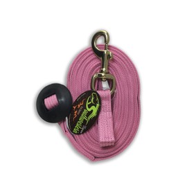 Southwestern Equine Lunge Line for Horses Cotton Horse Lunge Line with Bolt Snap & Rubber Stop (Pink, 24')