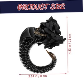 SAFIGLE 2pcs Delicate Gothic Demon Horn Hairpins Lightweight Decorative Hairwear for Female Cosplay Party Headdress with Comfortable Breathable Design