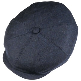 Stetson Hatteras Cashmere Silk Flat Cap Men Navy 7 1/4