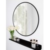 Kate and Laurel Caskill Modern Wall Mirror, 30", Black, Chic,