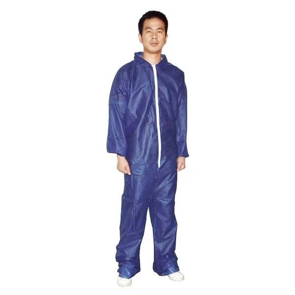 Condor 26W812 Disposable Coverall, Collared, 4Xl, Polypropylene, Zipper, Open