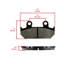 Caltric Front And Rear Brake Pads for Honda CBR600F2 Super Sport 600 1991 1992 1993 94