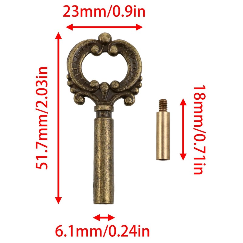 Lovelysp Lamp Socket Metal Key Switch Knobs with 1/2" Extensions