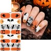 4 Sheets Halloween Full Nail Wraps Stickers for Women Halloween