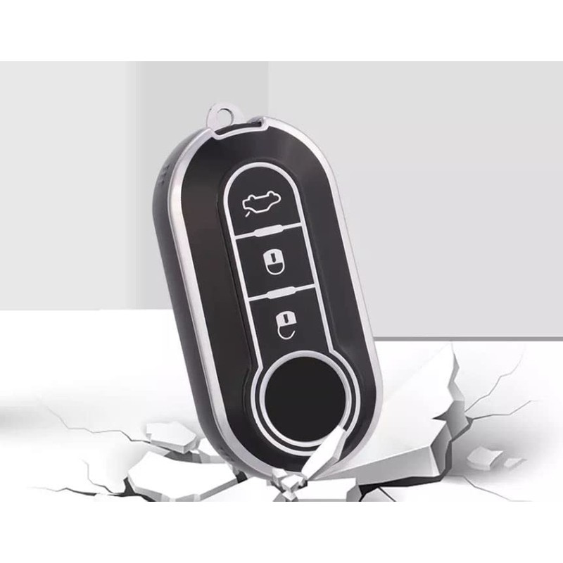 StyleC REMOTE FLIP KEY COVER COMPATIBLE WITH FIAT 500 PANDA