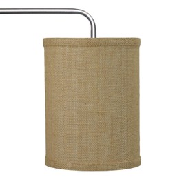 FenchelShades.com 6" Top Diameter x 6" Bottom Diameter x 8" Height Fabric Drum Lampshade with European Attachment (Burlap Natural)