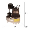 Turbo 1/3HP Cast Iron Submersible Sump Pump with Vertical Switch