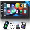 Wireless Apple CarPlay Double Din,7" Car Bluetooth 5.2,FM Car Radio,IPS