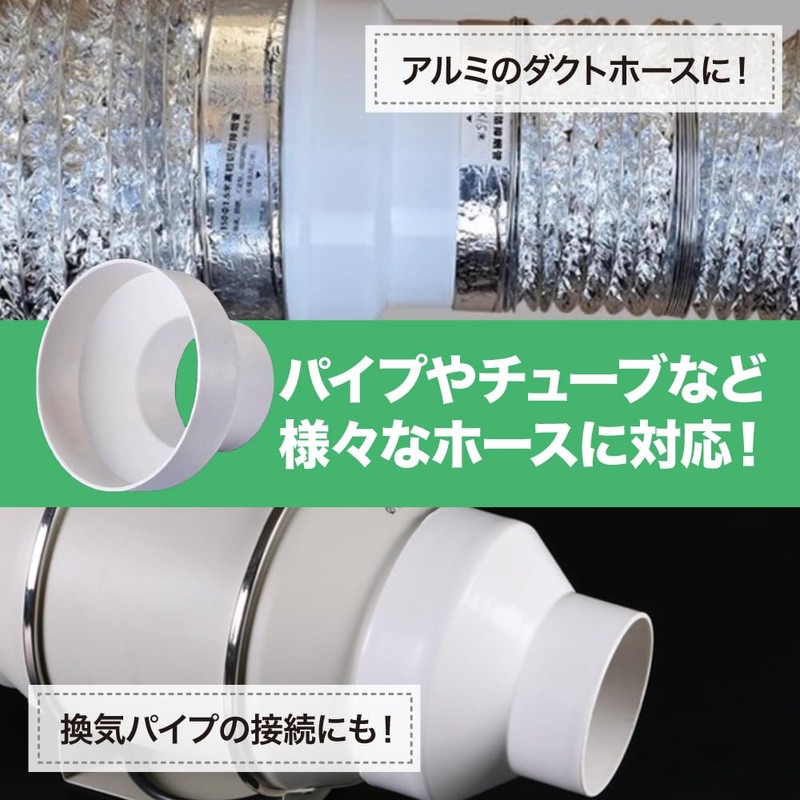 TKY Ventilation Pipe Fittings, Flame Retardant, Lightweight, White, Different Diameter