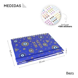 Agenda Boza Diaria Chic Organizadora Planificadora Mujer Año 2026 Portada Ojos