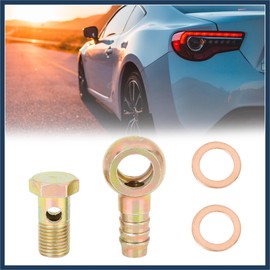 INFINAUTO 14mm Banjo Hose Barb Bolt Fittings Banjo Bolt Washer Kit for Car Stylish Design