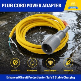 Roykaw 48 Volt Golf Cart Plug Cord Power Adapter Compatible with Club Car Precedent 2015-up Electric Golf Carts, Replaces OEM# 105070101