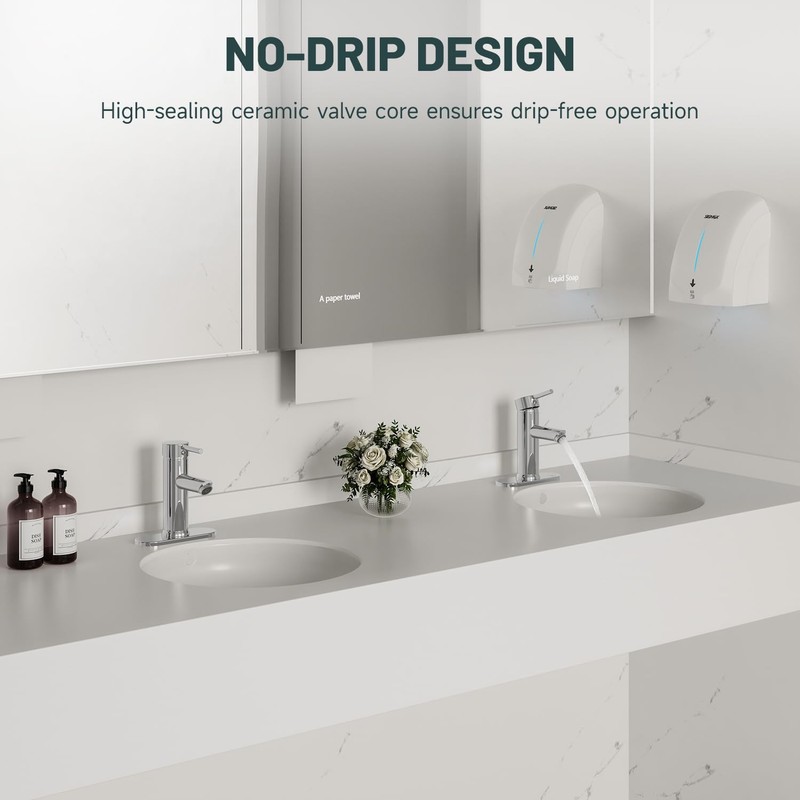 Greenspring Chrome Bathroom Faucets, Single Handle Bathroom Faucet 1 Hole