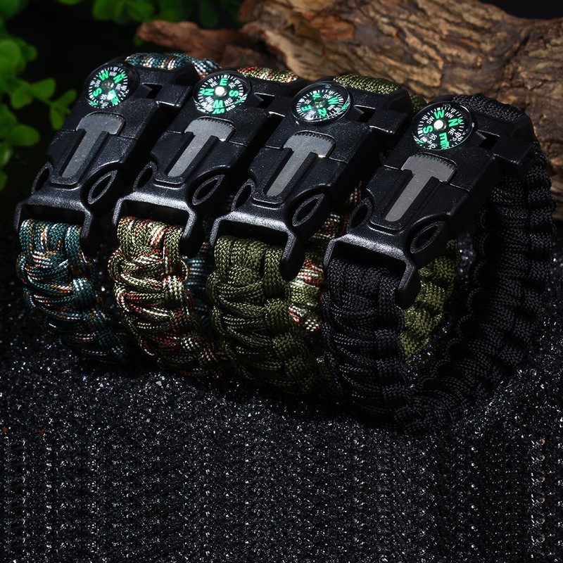 Wooboo 5 in 1 Survival Paracord Bracelet Wrist Band (Cable