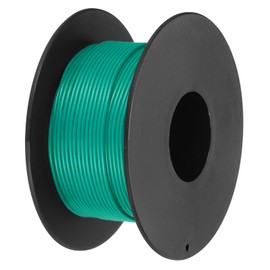 sourcing map 30AWG Stranded PVC Hookup Wire 30M/98ft Green, Electrical UL1007 Spool Tinned Copper Wire for Internal Connecting, Marine