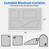 AIFOTO Graphene Thermal Blackout Curtains ，Blackout Window Cover 100% Light