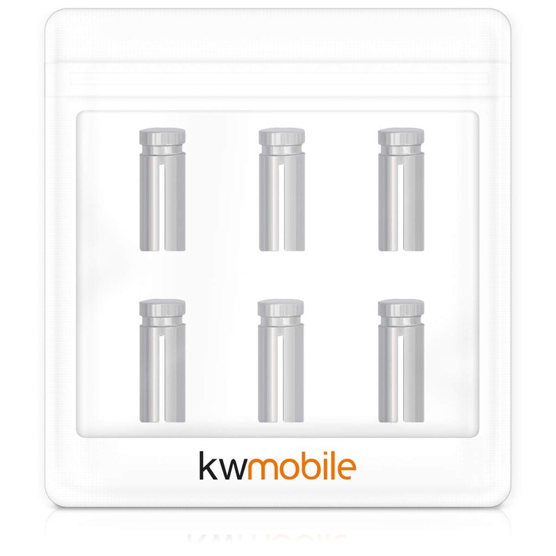 kwmobile 6 Dart Flight Protectors - 6-Piece Pack of Metal