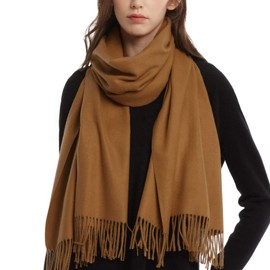 Furtalk Women's Cashmere Scarf Warm Neckerchief Large Fine Knit Winter Tube Scarf -