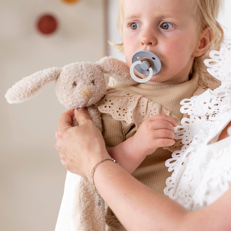 Nattou Teddy - DouDou Maxi Bunny Comforter, Soft Cuddly, Baby