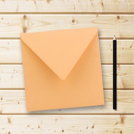 FarbenFroh® Series Square Envelopes Without Window, 15.5 x 15.5 mm Wet sealing for Wedding Cards, Invitations and More