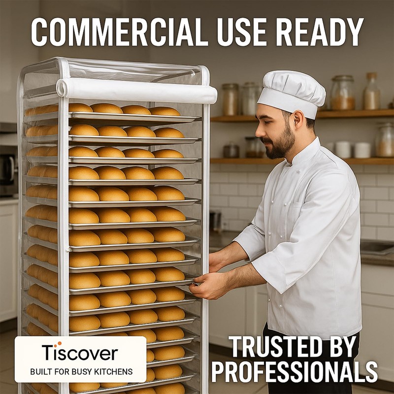 tiscover Bun Rack Cover – Transparent PVC with 4 Sided