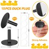 12 tapones de pato, soporte de pato de goma, soporte