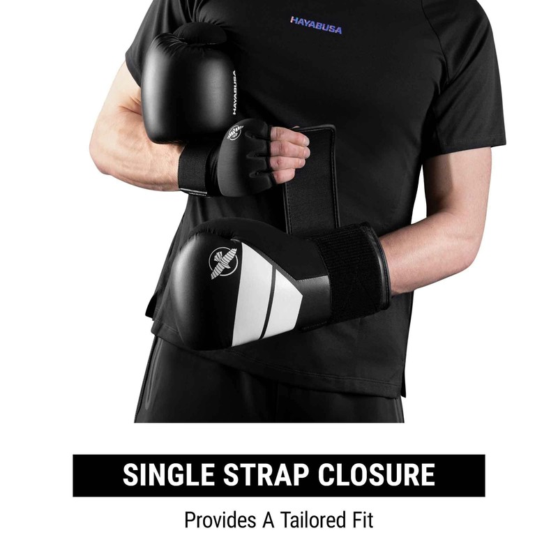 Hayabusa S4 Boxing Gloves for Men and Women - Black/White,