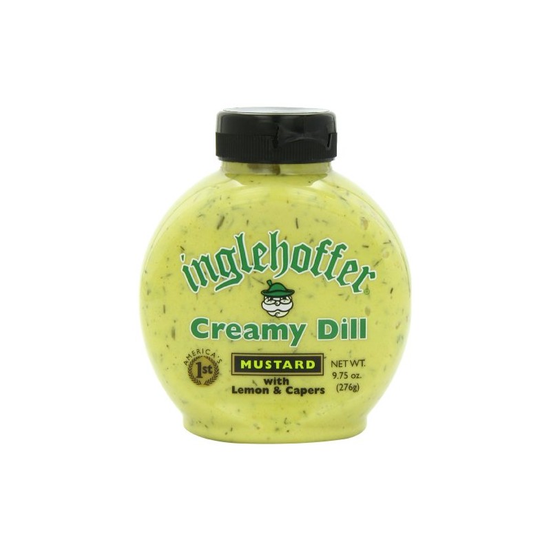 Inglehoffer Creamy Dill Mustard with Lemon & Capers, 9.75 Ounce