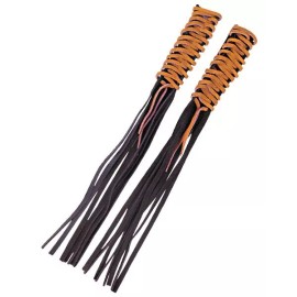 Fringe Lever Cover Made by Premium Leather For Motorcycles 16"[Orange]