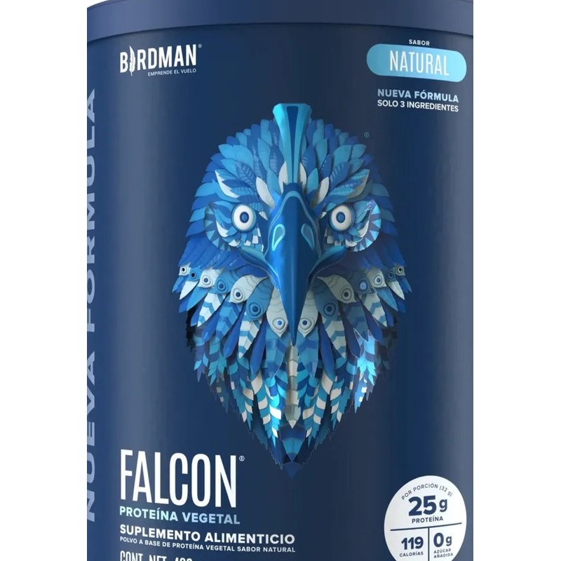 Birdman Falcon Protein Proteína Vegetal Solo 3 Ingredientes Sin Azúcar