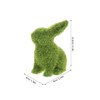 DEARMAMY 2Pcs Easter Faux Moss Bunnies: Furry Grass Flocked Rabbit