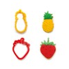 Decora 0255194 Plastic Pineapple and Strawberry Cookie Cutter Set of