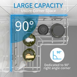 Youvip Shower Caddy Corner，3 pack Corner Adhesive Shower Caddy，Stainless Steel Bathroom Shower Organizer with Hooks & Soap Holder，Shower Shelves No Drilling for Bathrrom，Silver